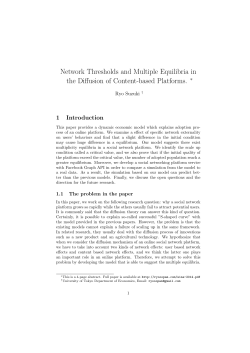 Network Thresholds and Multiple Equilibria in the