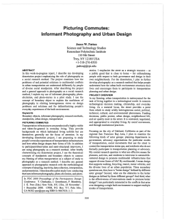 Picturing Commutes: Informant Photography and Urban Design