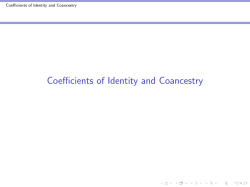 Coefficients of Identity and Coancestry