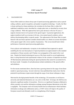 Non-linear Speech Processing