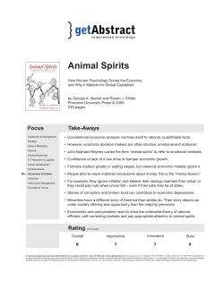 Animal Spirits - The Economist