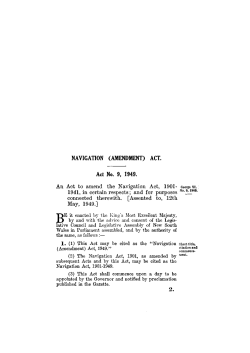 An Act to amend the Navigation Act, 1901