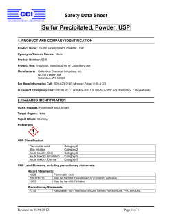 Sulfur Precipitated, Powder, USP