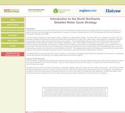 North Northamptonshire Detailed Water Cycle Strategy