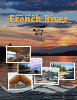 French River Community Profile - Economic Partners Sudbury East