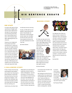 six sentence essays - Colorado School Of English