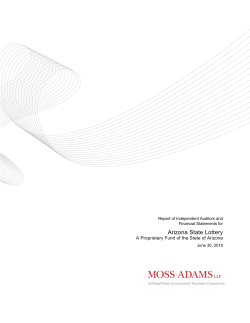 Fiscal Year 2016 - Arizona Lottery