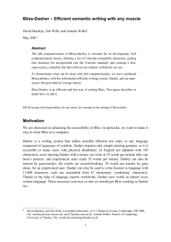 Bliss-Dasher - Efficient semantic writing with any
