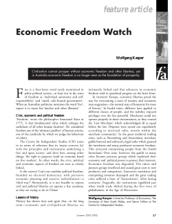 feature article Economic Freedom Watch