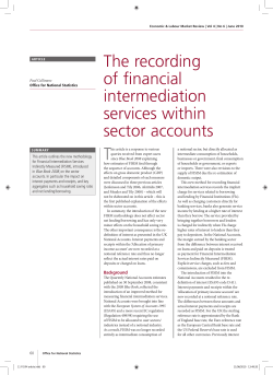 The recording of financial intermediation services within sector