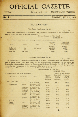 Page 1 OFFICIAL GAZETTE GOVERNMENT PRINTING BUREAU