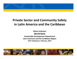 Private Sector and Community Safety in Latin America and the