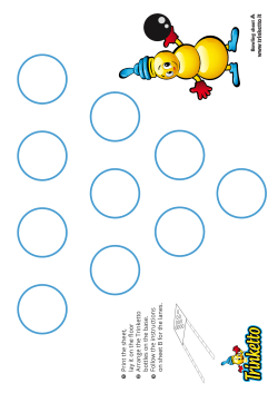 Print the sheet, lay it on the floor Arrange the Trinketto bottles on the