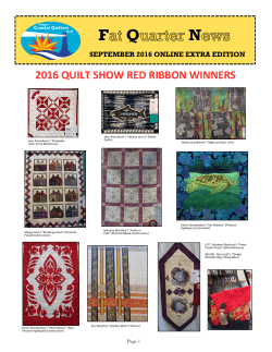 2016 quilt show red ribbon winners