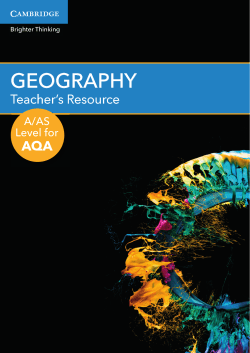 A/AS Level Geography for AQA Teachers Resource
