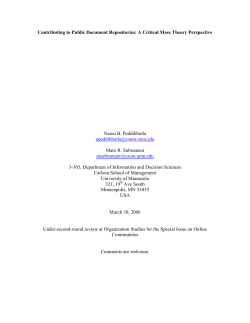 Critical Mass - a small segment of the population that chooses to