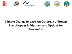 Climate Change Impacts on Outbreak of Brown Plant Hopper in