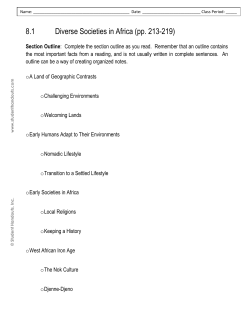 Diverse Societies in Africa