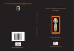 political parties programme handbook
