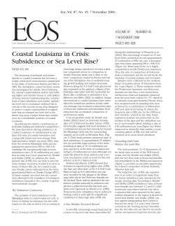 Coastal Louisiana in Crisis: Subsidence or Sea