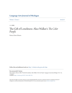 The Gift of Loneliness: Alice Walker`s The Color Purple
