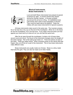 Brass Instruments-I - Avery County Schools