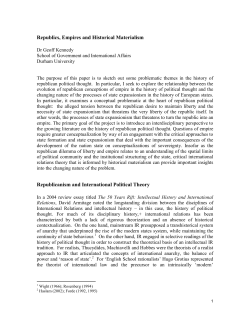 For some scholars, republicanism as a tradition of political theorizing