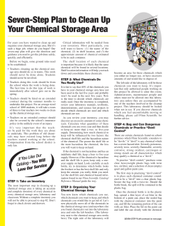 Seven-Step Plan to Clean Up Your Chemical