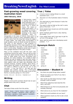 Hairy Panic - Breaking News English