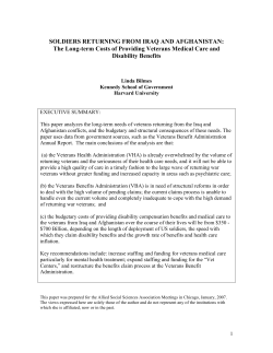 Soldiers Returning from Iraq and Afghanistan