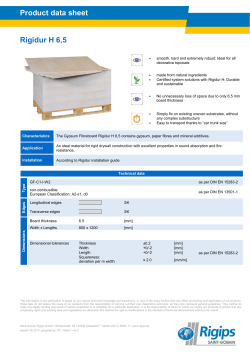 Product data sheet Rigidur H 6,5
