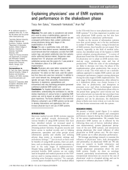 Explaining physicians` use of EMR systems and performance in the