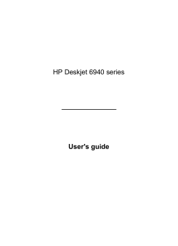 HP Deskjet 6940 series User`s guide