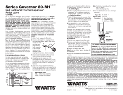 Series Governor 80-M1 - Watts Water Technologies