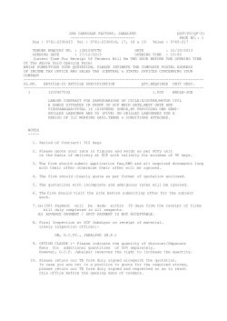 GUN CARRIAGE FACTORY, JABALPUR (GCF/PV/QF