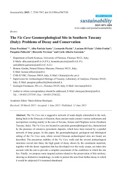 The Vie Cave Geomorphological Site in Southern Tuscany (Italy
