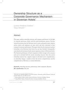 Ownership Structure as a Corporate Governance Mechanism in
