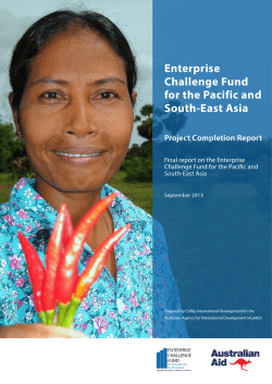 Enterprise Challenge Fund for the Pacific and South