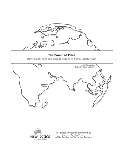 The Power of Place How historic sites can engage citizens in human