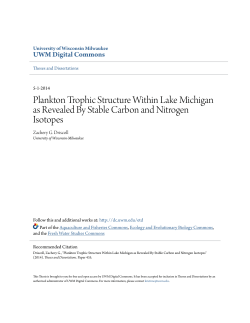 Plankton Trophic Structure Within Lake Michigan as Revealed By
