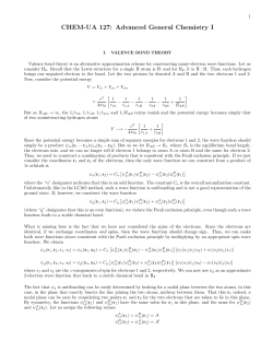 CHEM-UA 127: Advanced General Chemistry I
