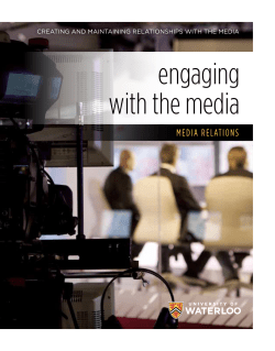 Engaging with the media - University of Waterloo