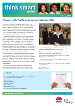 think smart - NSW Fair Trading