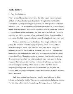 Rustic Pottery - Chatham County Line