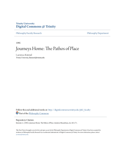 Journeys Home: The Pathos of Place