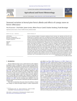 Seasonal variation in boreal pine forest albedo and effects of