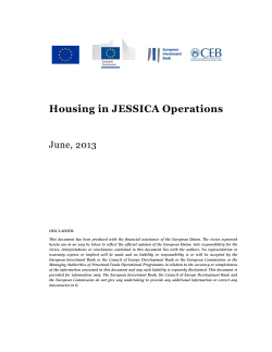Housing in JESSICA Operations