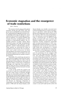 Economic stagnation and the resurgence of trade restrictions