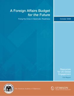 A Foreign Affairs Budget for the Future