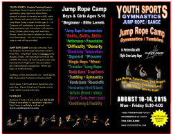 JUMP ROPE SUMMER CAMP BROCHURE 2015.pub